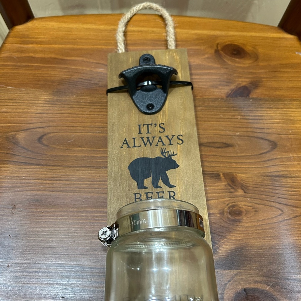 Wall bottle opener